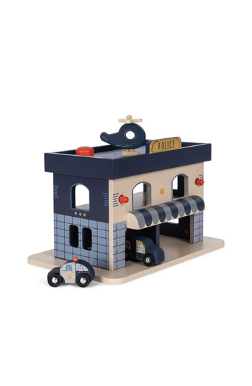 Konges Slojd Wooden Police Station, Blue Multi