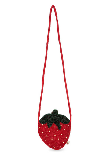 Konges Slojd Beaded Strawberry Bag, Rio Red