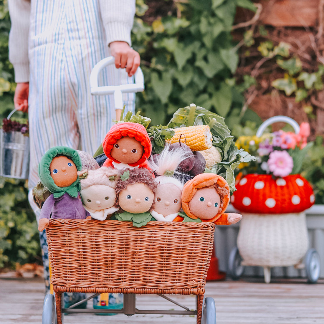 Olli Ella Happy Harvest Dinky Dinkum Doll, Marley Mushroom