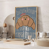 Studio Loco Wall Poster, Croissant 50cm x 70cm