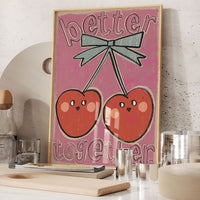 Studio Loco Wall Poster, Cherries 50cm x 70cm